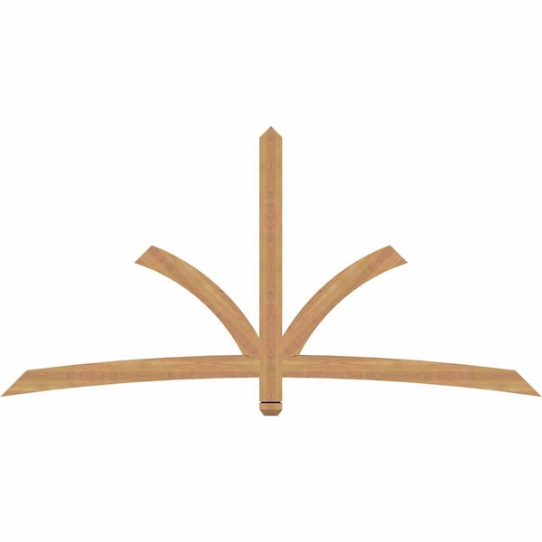 Ekena Millwork Davenport Timber Gable Bracket, Western Red Cedar, 84"W x 42"H x 1 1/2"D x 3 1/2"F, 12/12 Pitch GBW084X42X0204DAV00SWR - main